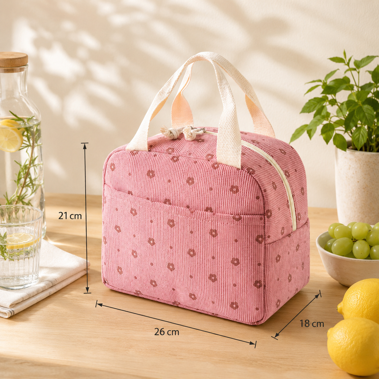 Petit sac isotherme Bloom - Motif fleuri