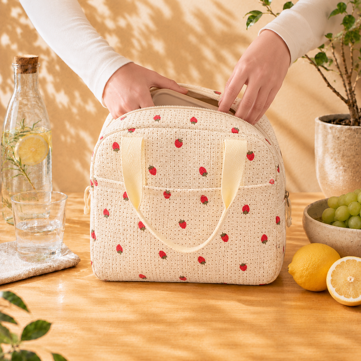 Petit sac isotherme Bloom - Motif fleuri