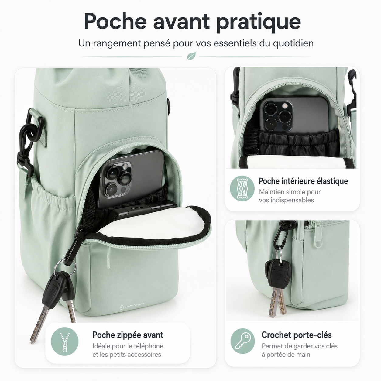 Sac isotherme Bouteille Nomad - pochette intégrée