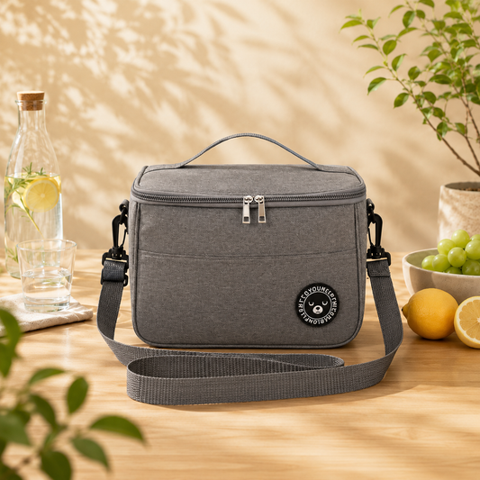 Sac isotherme repas avec bandoulière – Format compact 26x17x18 cm