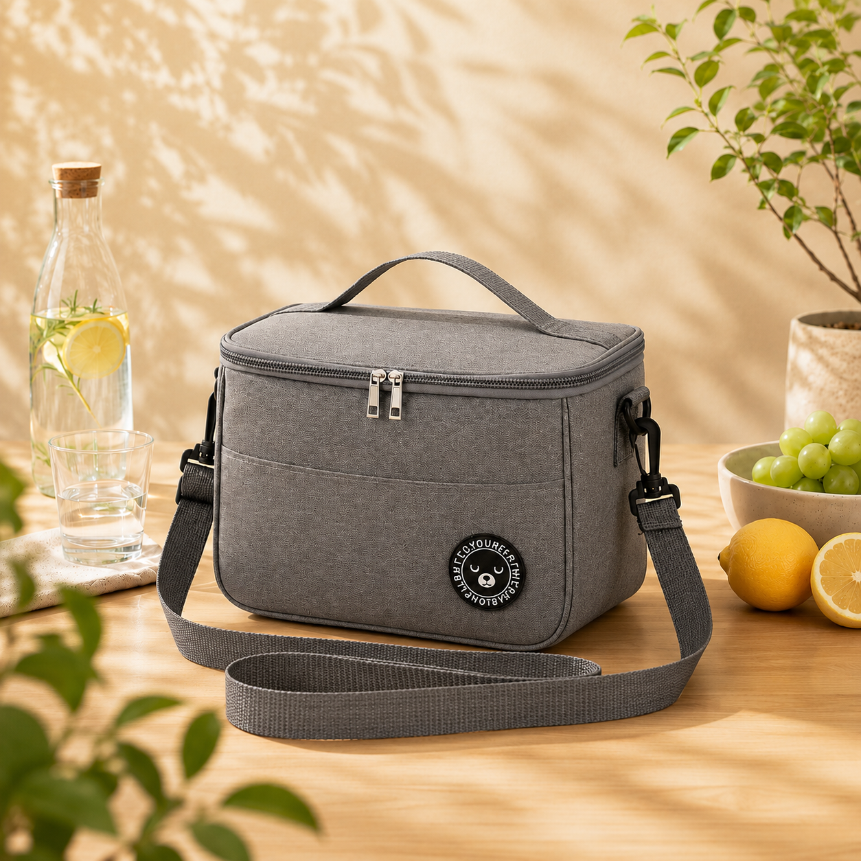 Sac isotherme repas avec bandoulière – Format compact 26x17x18 cm