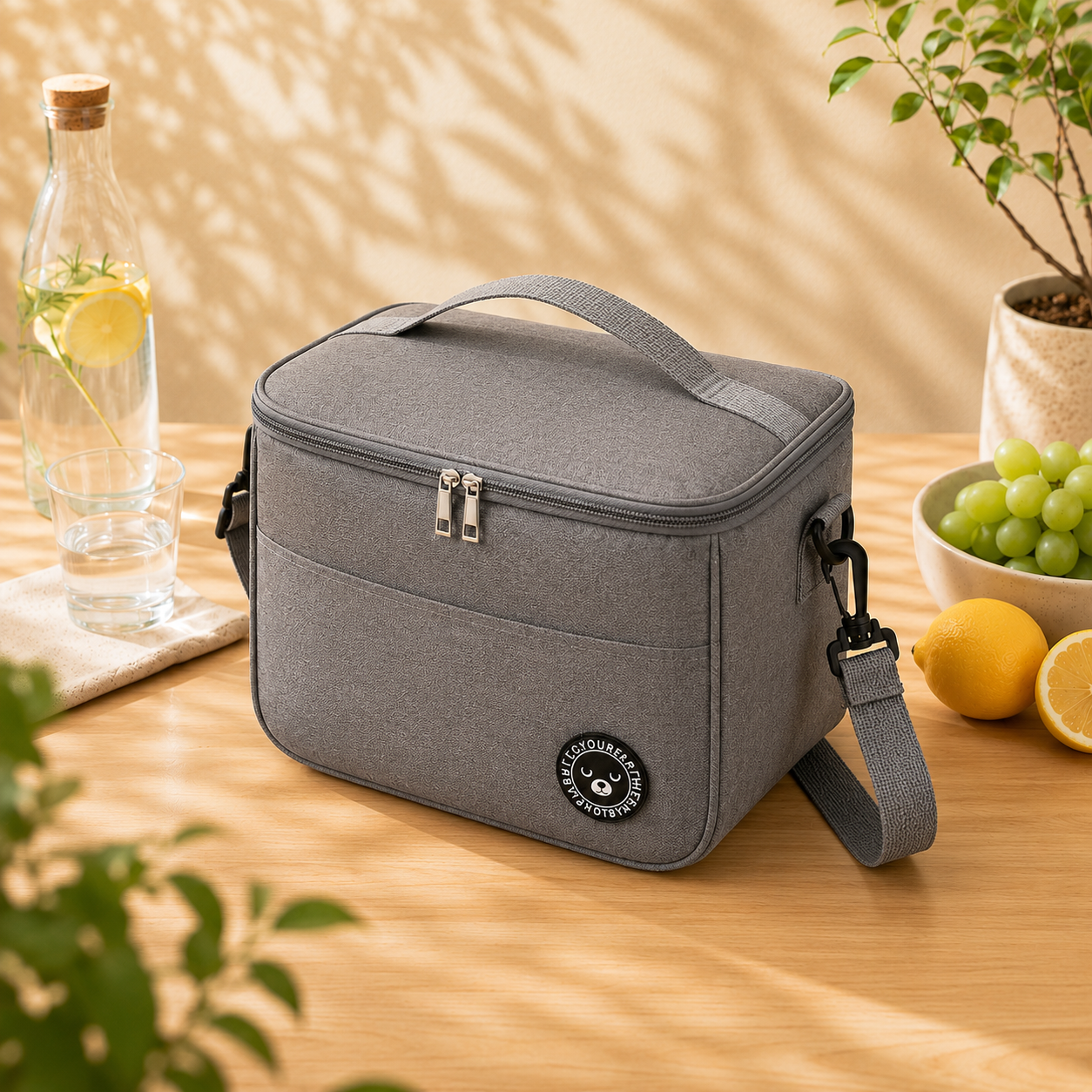 Sac isotherme repas avec bandoulière – Format compact 26x17x18 cm