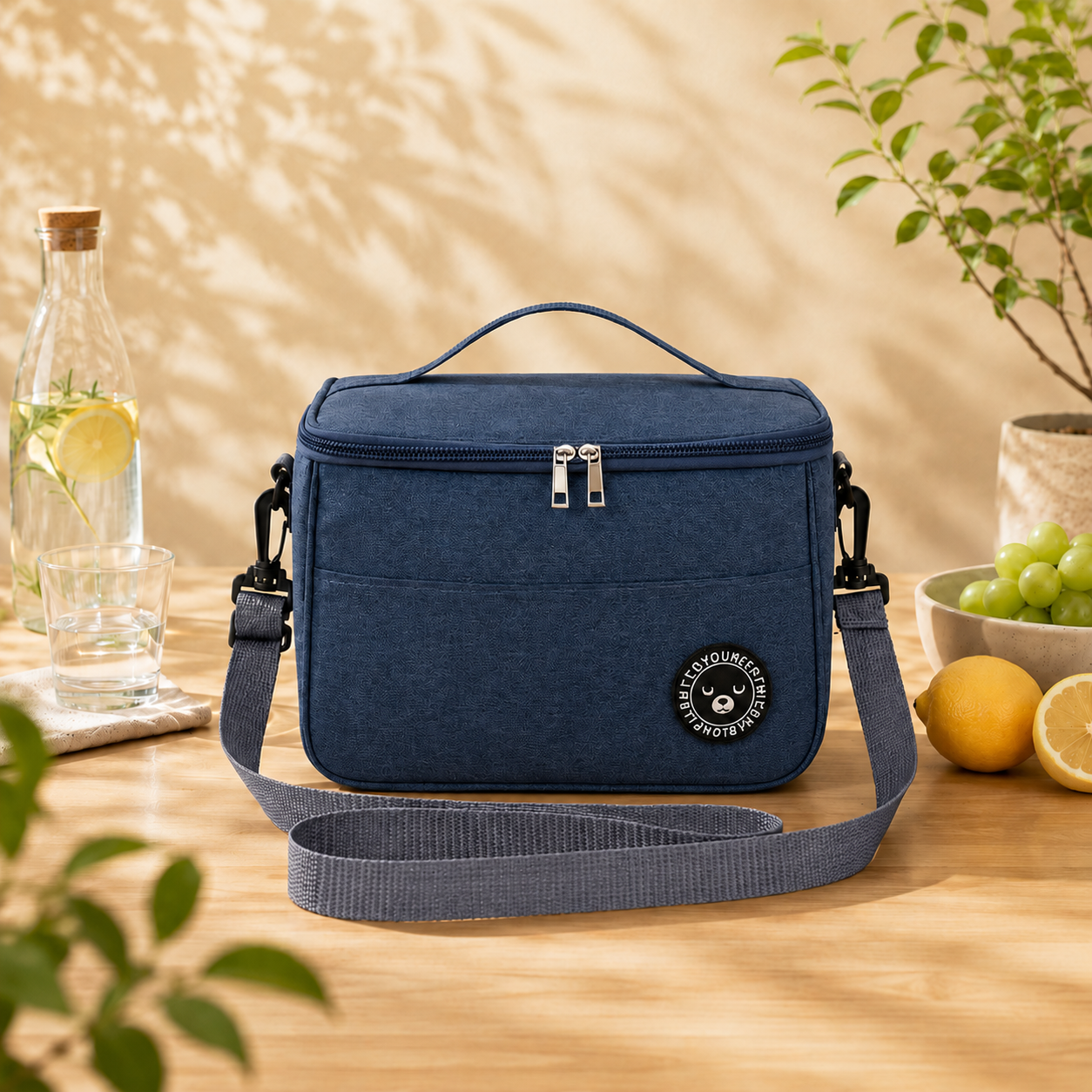 Sac isotherme repas avec bandoulière – Format compact 26x17x18 cm