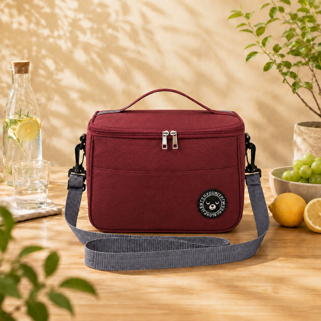 Sac isotherme repas avec bandoulière – Format compact 26x17x18 cm